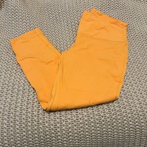 Lululemon Align ribbed high rise pant 25” MANGO DREAM Sz 14